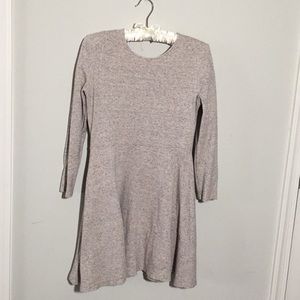 Beige dress with V-neck back